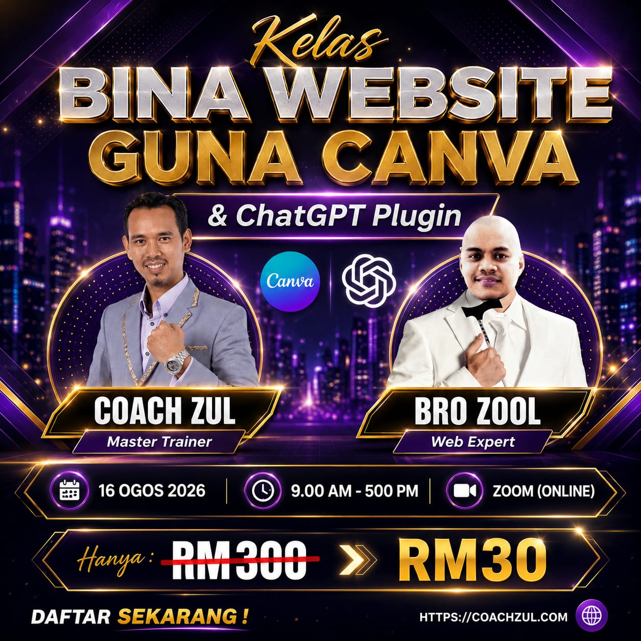KELAS WEBSITE CANVA & CHATGPT PLUGIN
