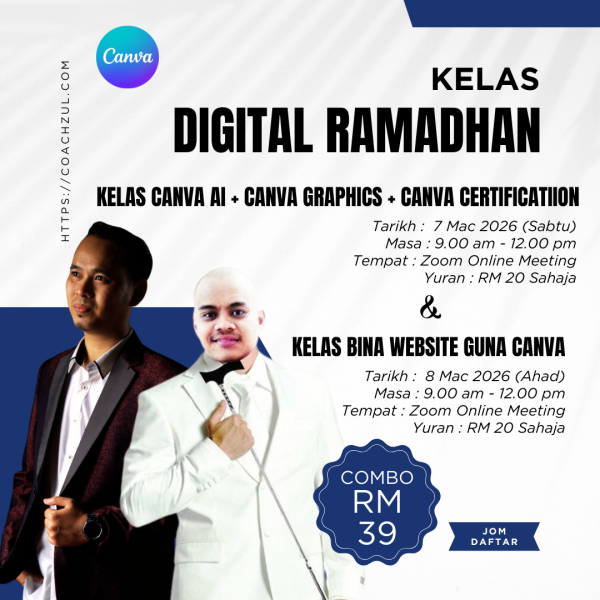 Kelas Canva AI, Canva Graphics, Canva Cert & Canva Website