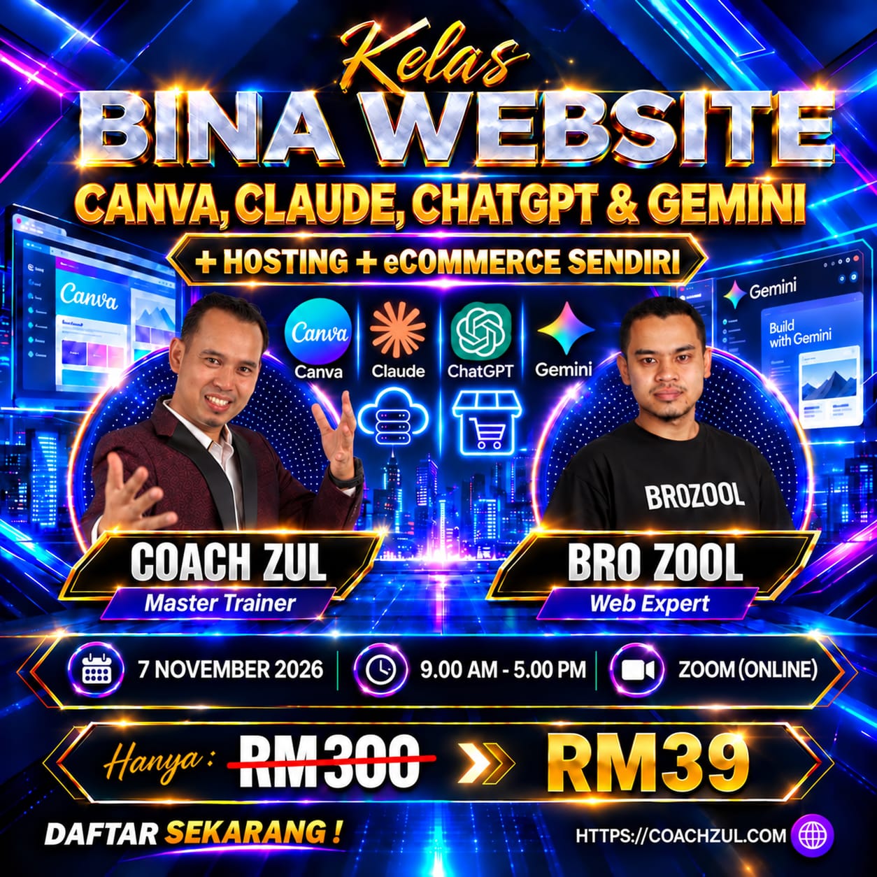 KELAS WEBSITE CANVA & GEMINI